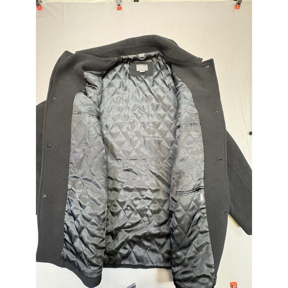 St. John’s Bay Men’s Pea Coat Large Black Wool Blend Classic Winter Jacket - Picture 7 of 9